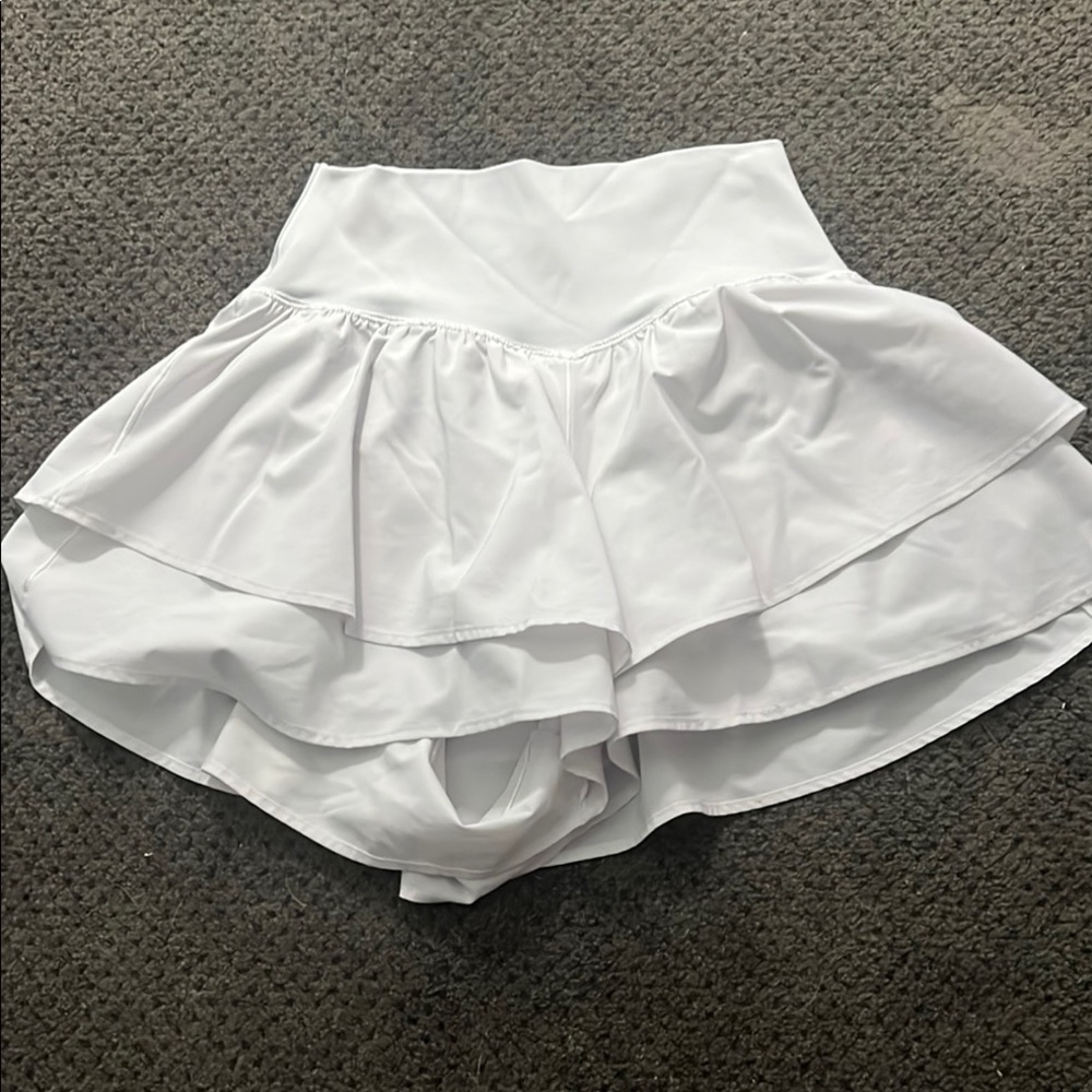 White Layered Butterfly Shorts